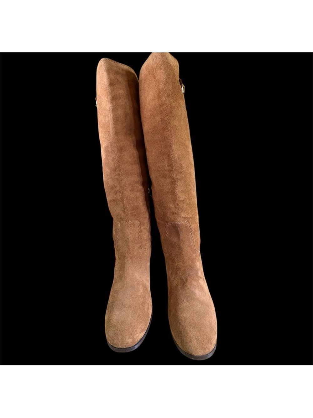 Michael Kors Cognac Suede Knee High Boots. Size 11. Worn once. Just like new! - Picture 10 of 12